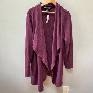 NEW Lane‎ Bryant Open Front Eggplant Cardigan- Size 18/20